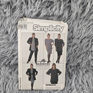 Simplicity Jiffy Wardrobe‎ Size H 8450 28W+30W+32W 4 Easy Pieces Pattern